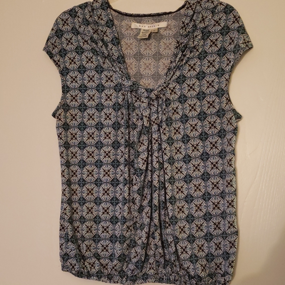 Max Studio L blue blouse